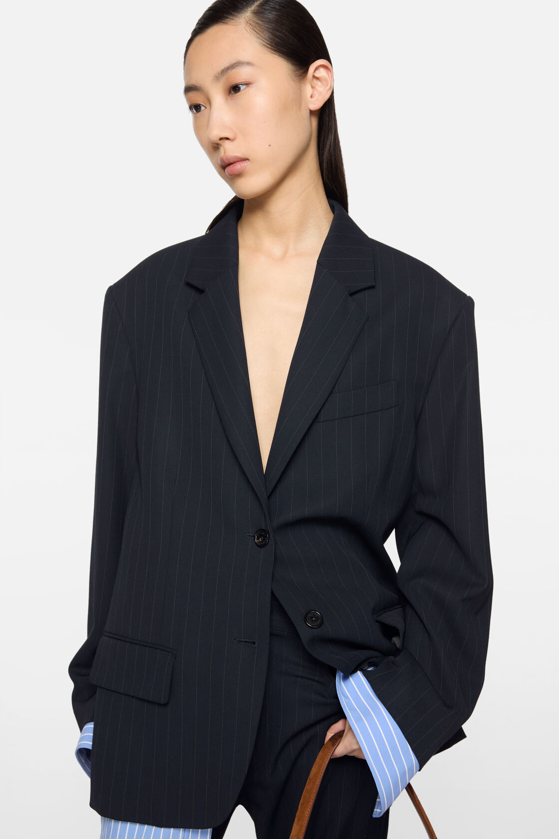Layered suit jacket, Navy, 2000x