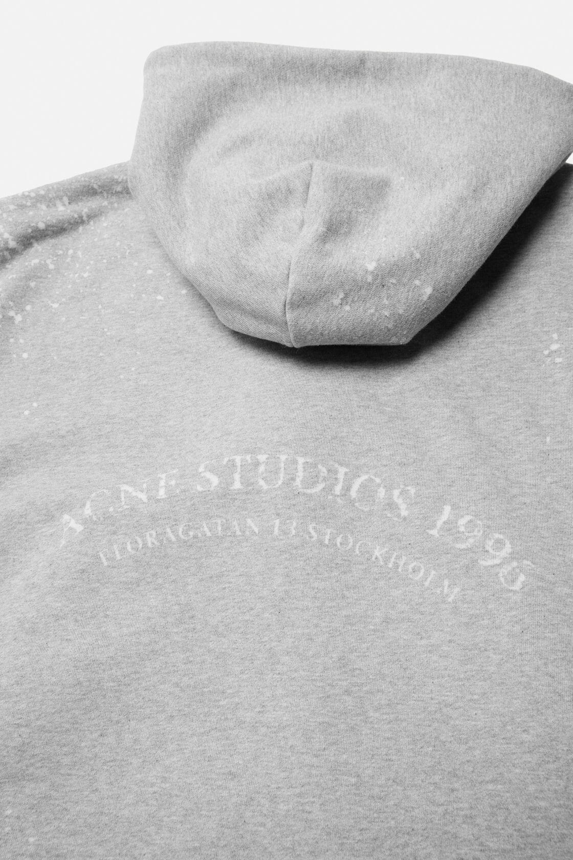 Vintage fleece logo hoodie, Grey Melange, 2000x