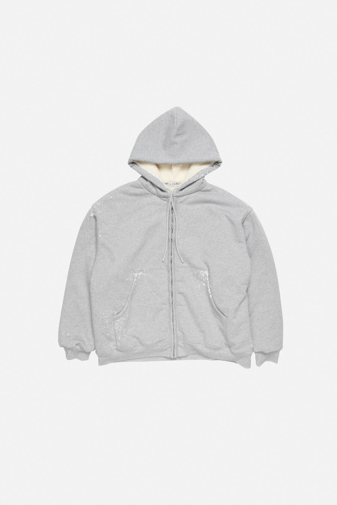 Vintage fleece logo hoodie, Grey Melange, 2000x