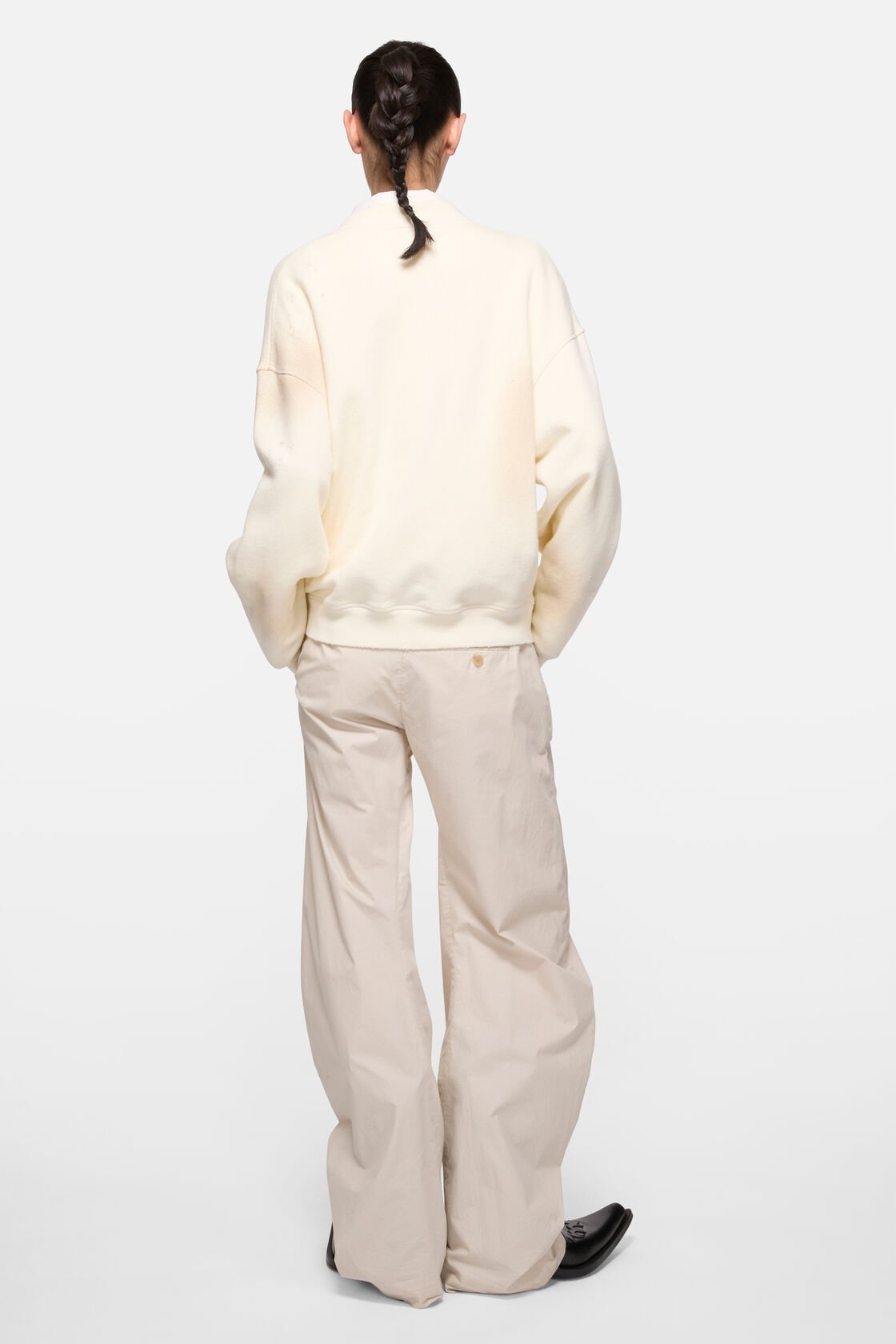 Fleece logo sweatshirt, Off white, 2000x