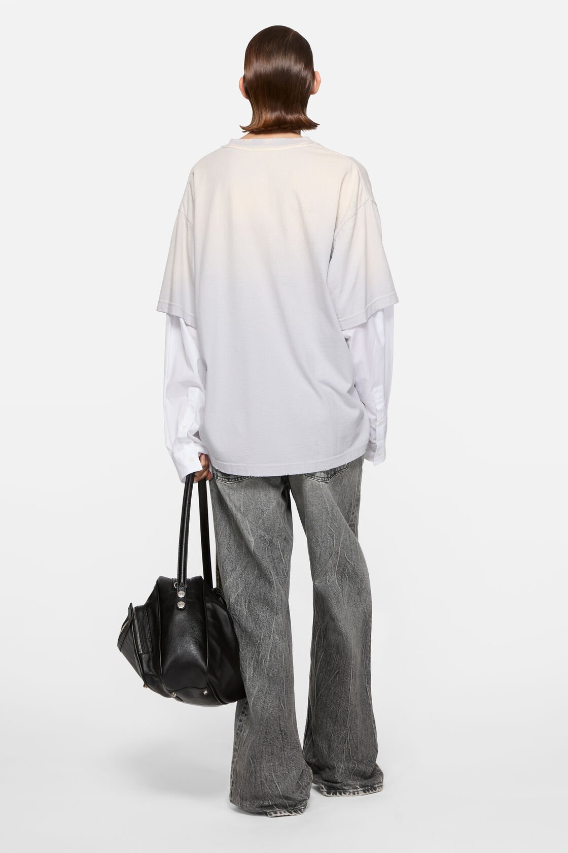 Belted jeans - Relaxed fit, Washed Black, 2000x