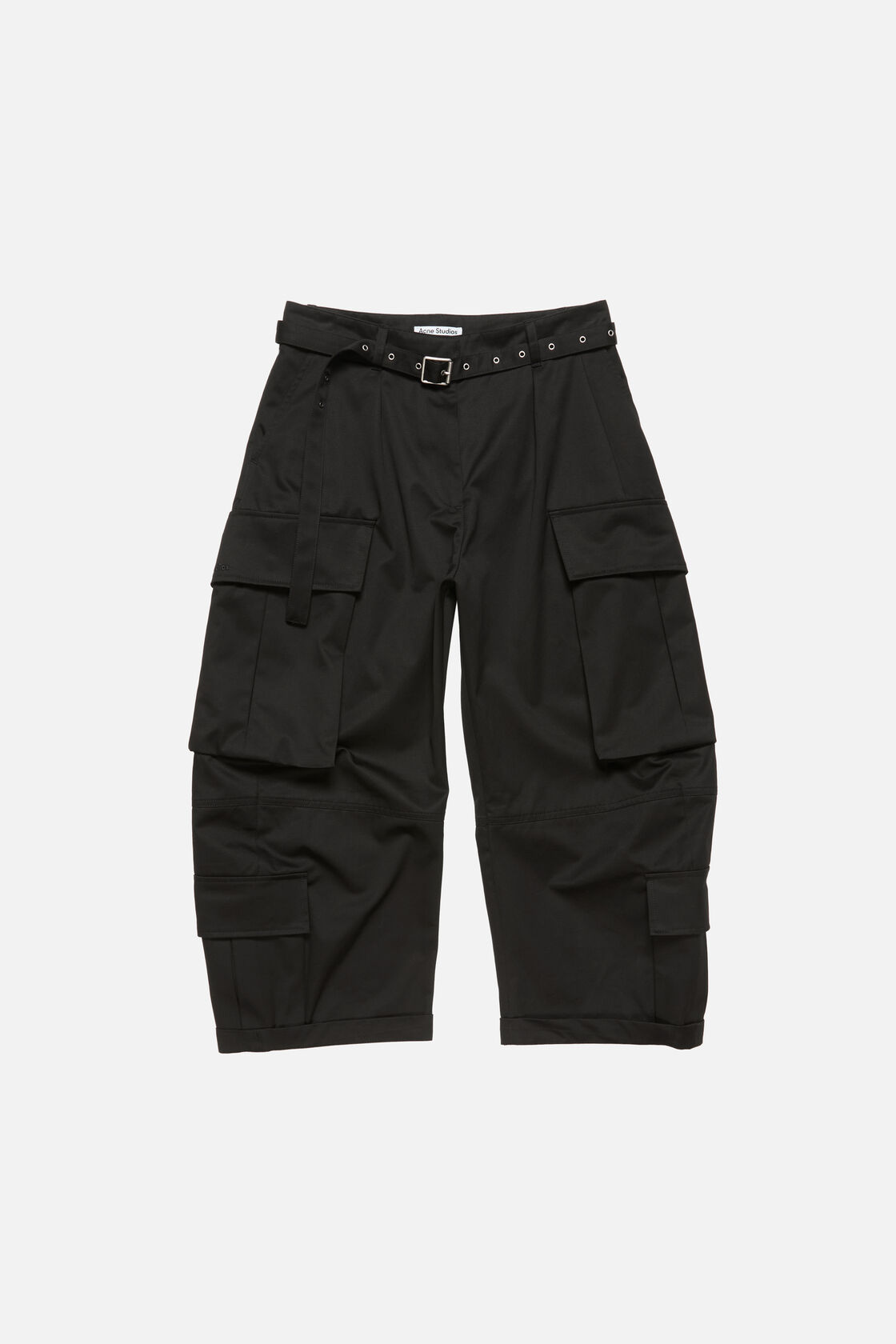 Twill cargo trousers, Black, 2000x