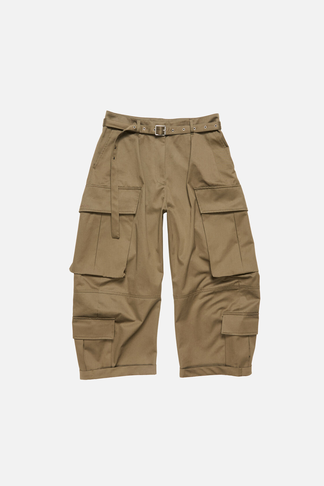 Twill cargo trousers, Khaki green, 2000x