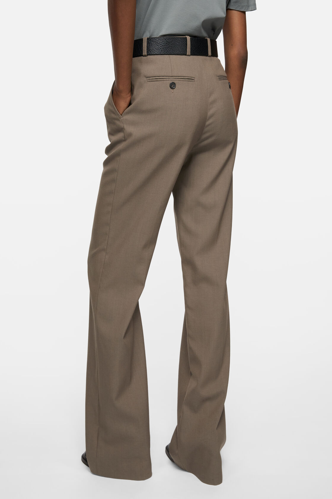 Tailored wool trousers, Khaki beige, 2000x