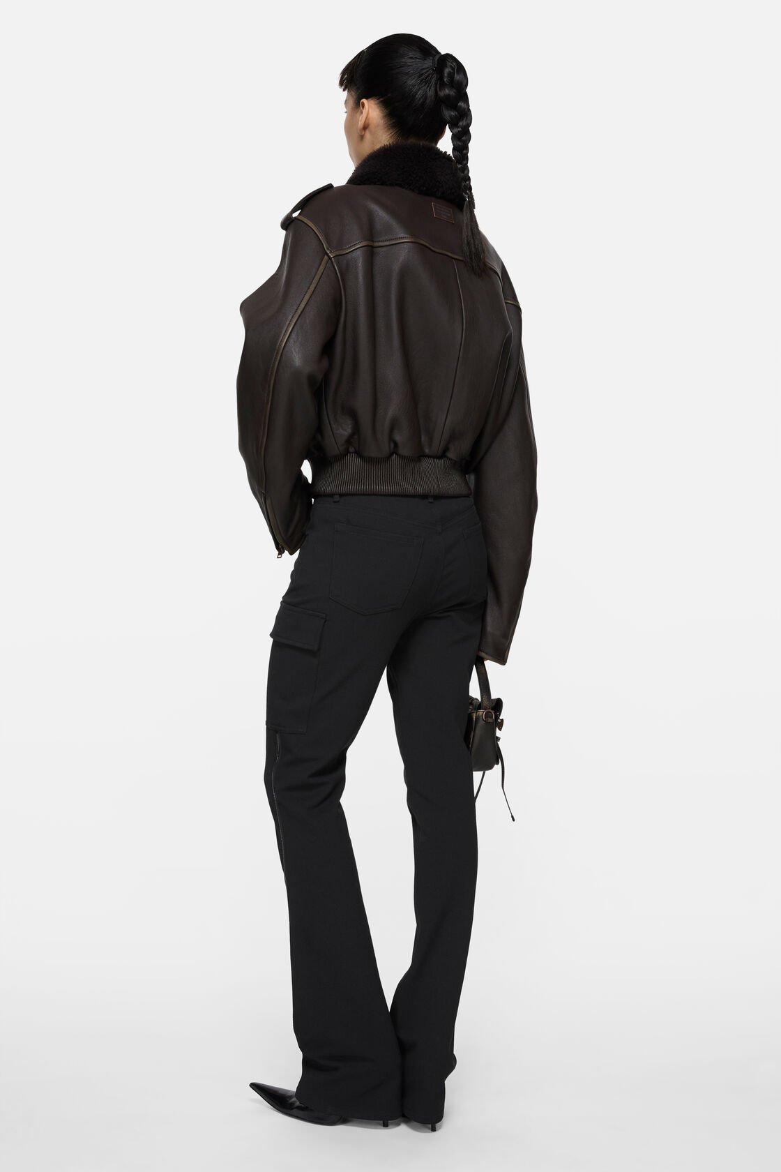 Stretch zip trousers, Black, 2000x