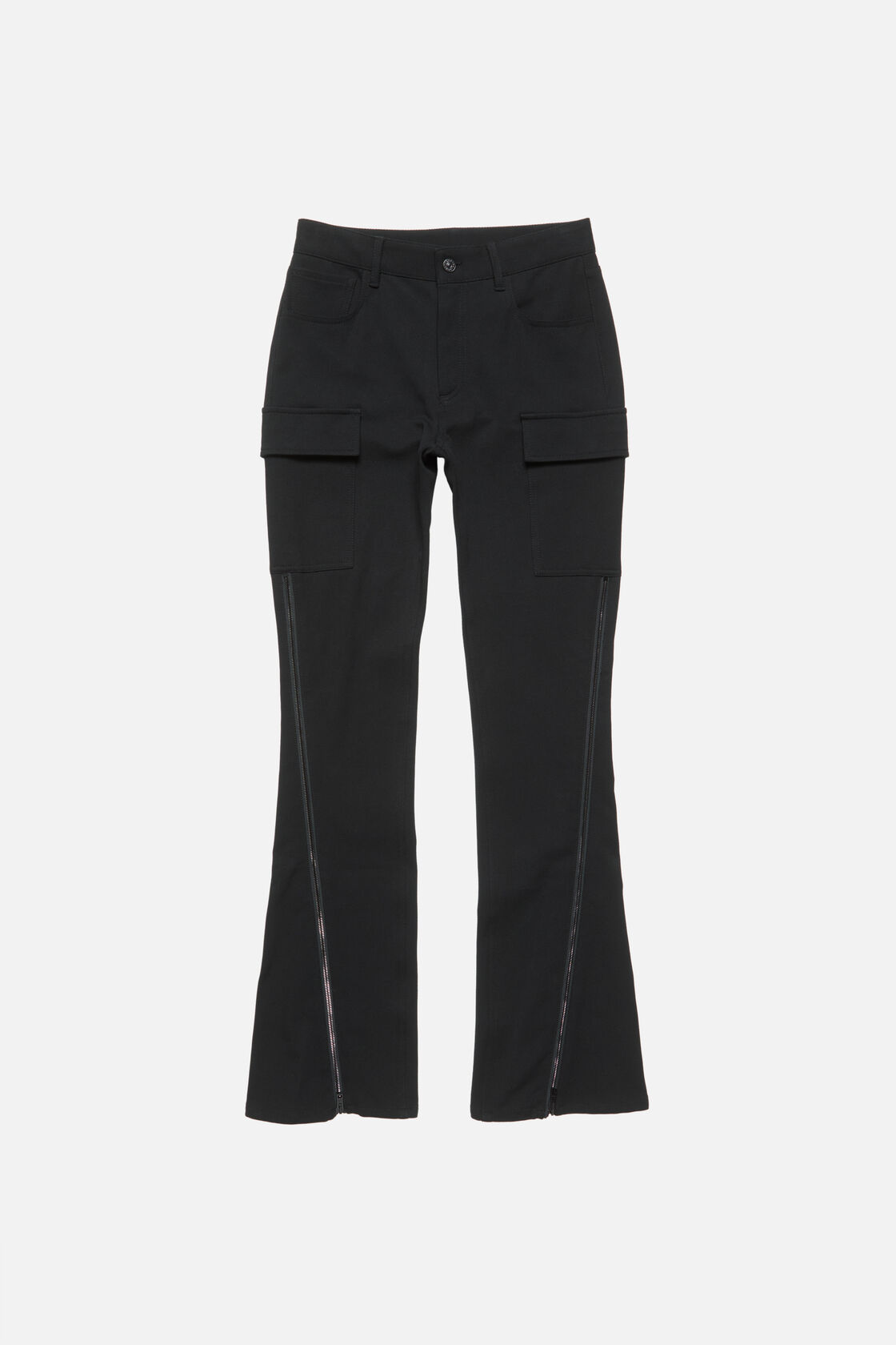 Stretch zip trousers, Black, 2000x