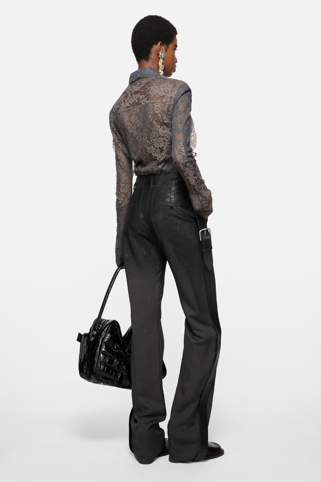 TAILORED DEGRED&Eacute; TROUSERS, Multi grey, 2000x