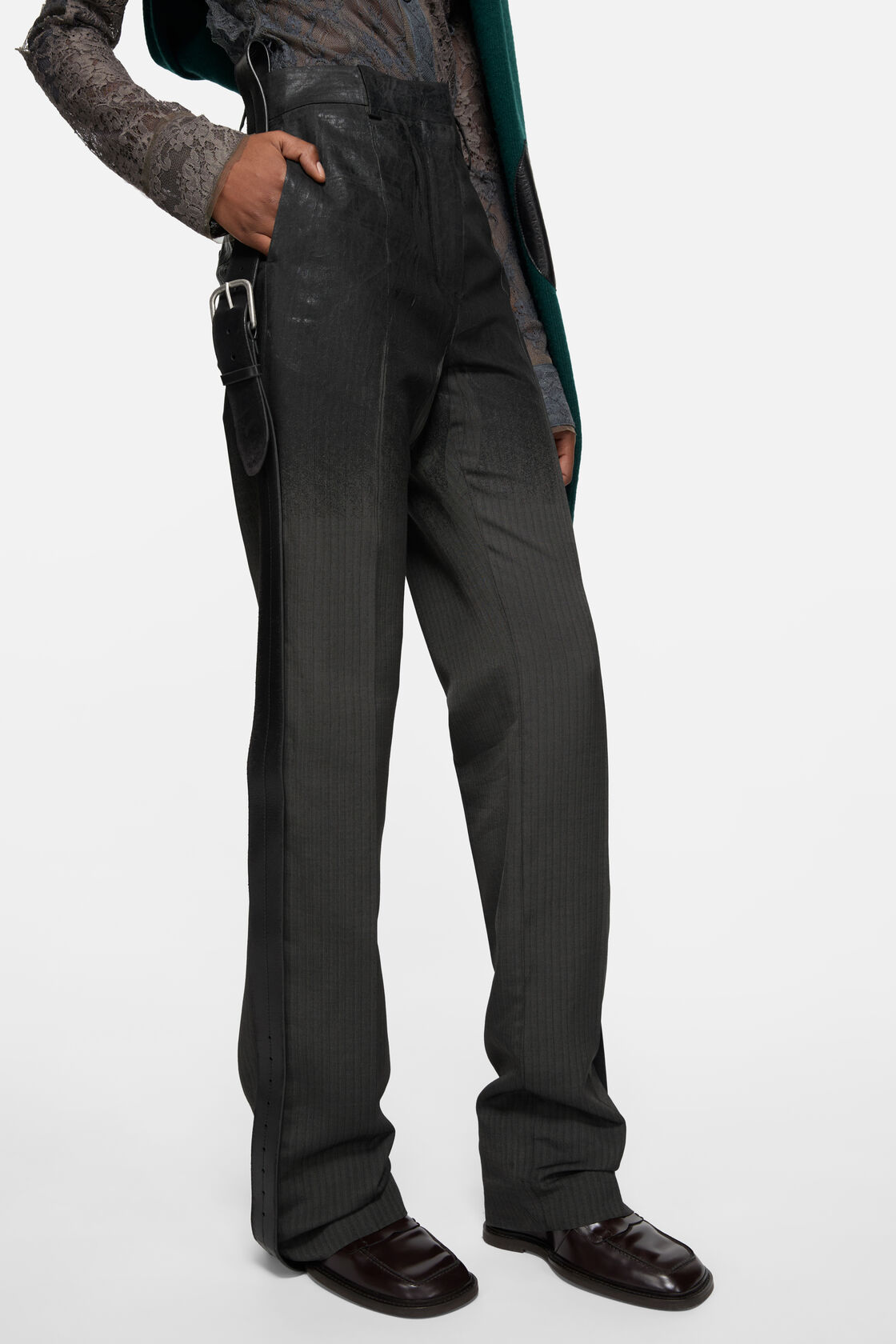 TAILORED DEGRED&Eacute; TROUSERS, Multi grey, 2000x