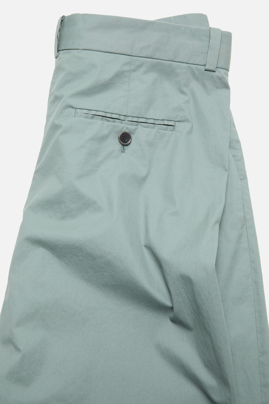 Coated twill suit trousers, Eucalyptus green, 2000x