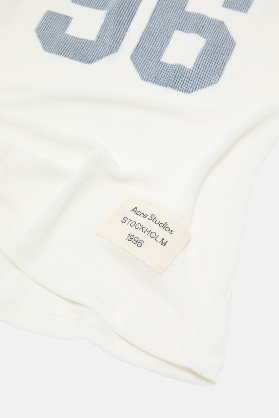 Ribbed tank top, White/navy, 2000x