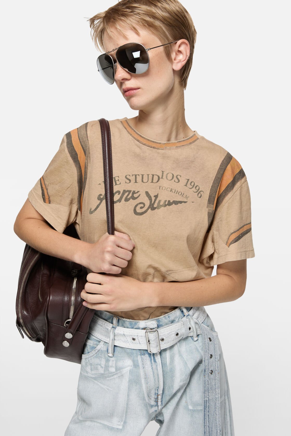 Graphic t-shirt, Sand beige, 2000x