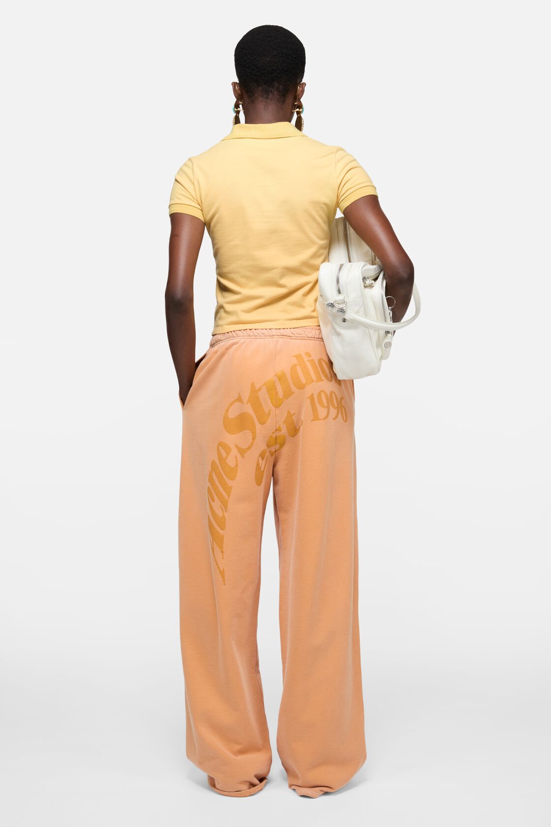 Sprayed polo t-shirt, Warm yellow, 2000x