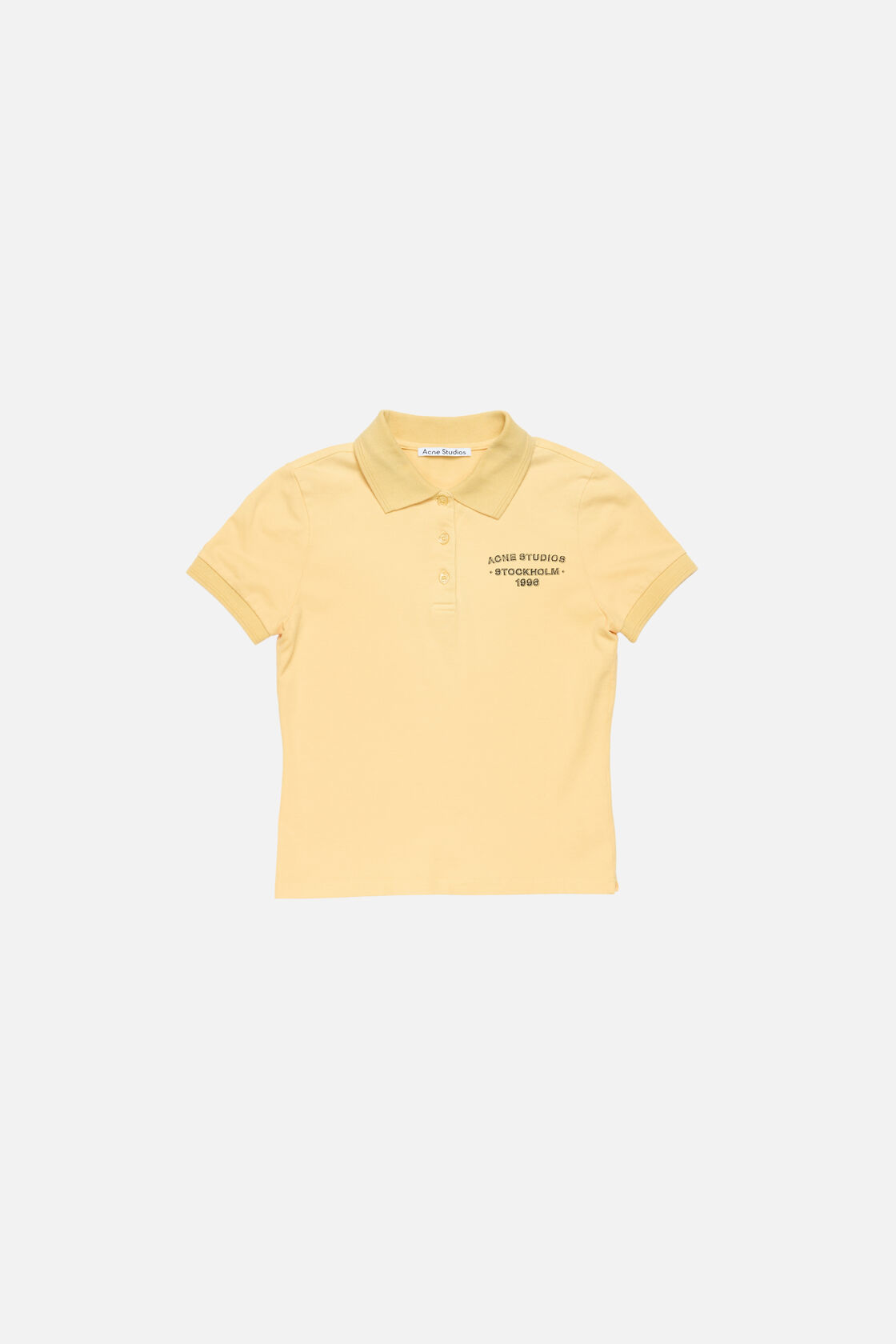 Sprayed polo t-shirt, Warm yellow, 2000x