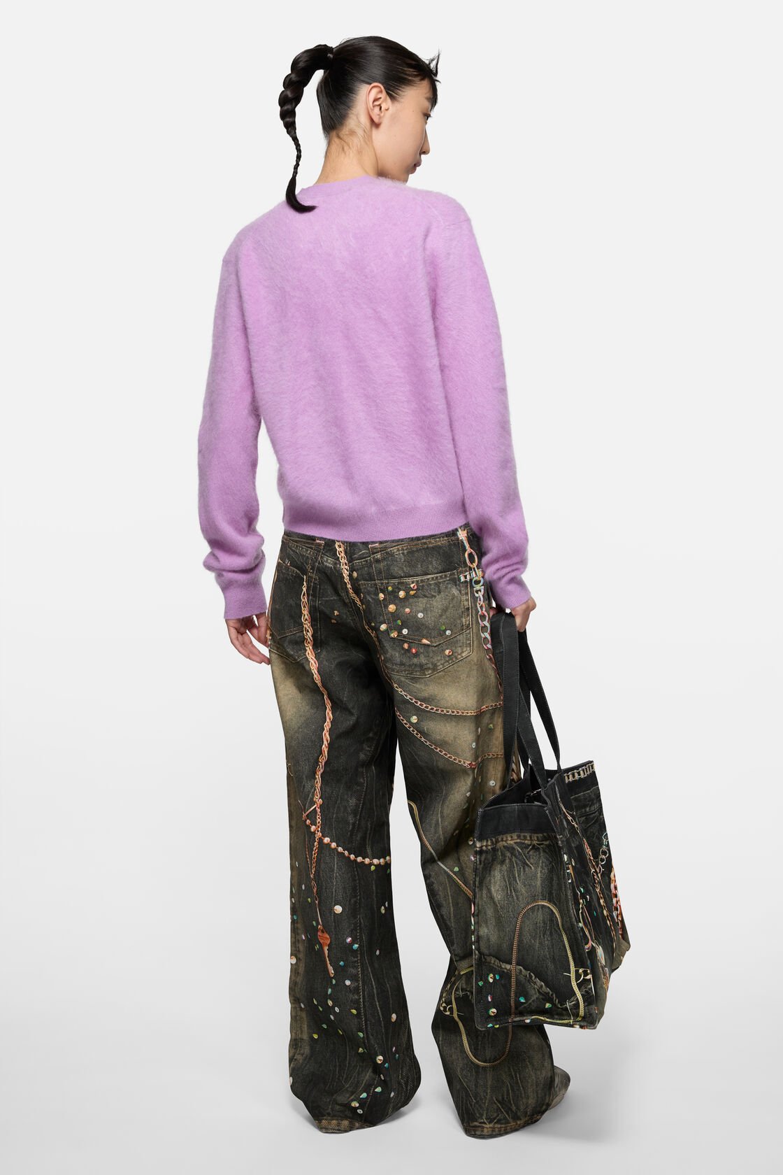 Cashmere cardigan, Pink/purple, 2000x