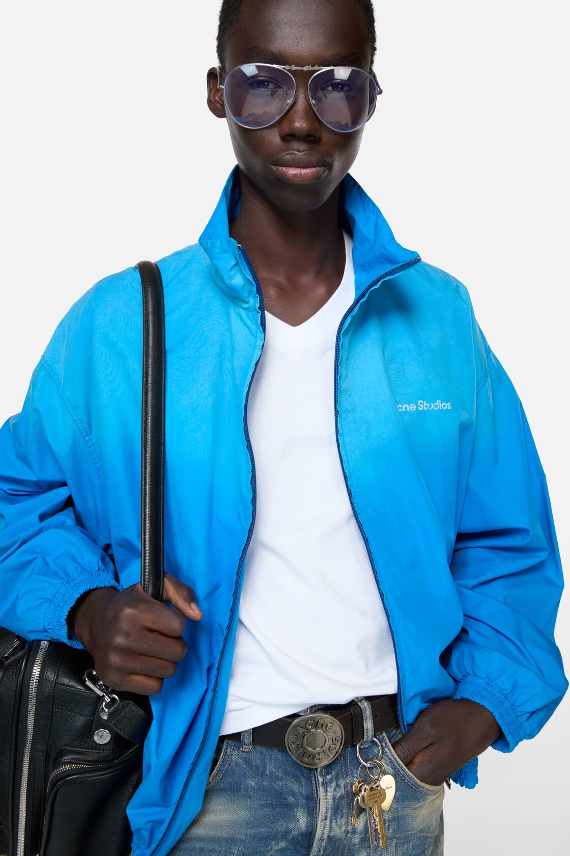 Washed logo jacket, Bright blue, 2000x