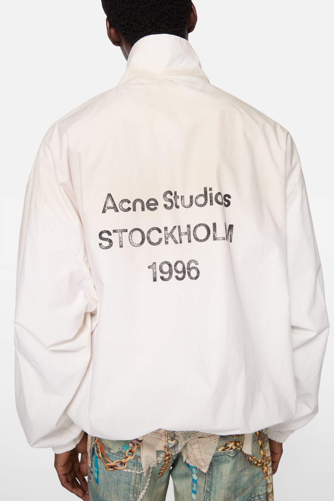 Washed logo jacket, Dusty white, 2000x