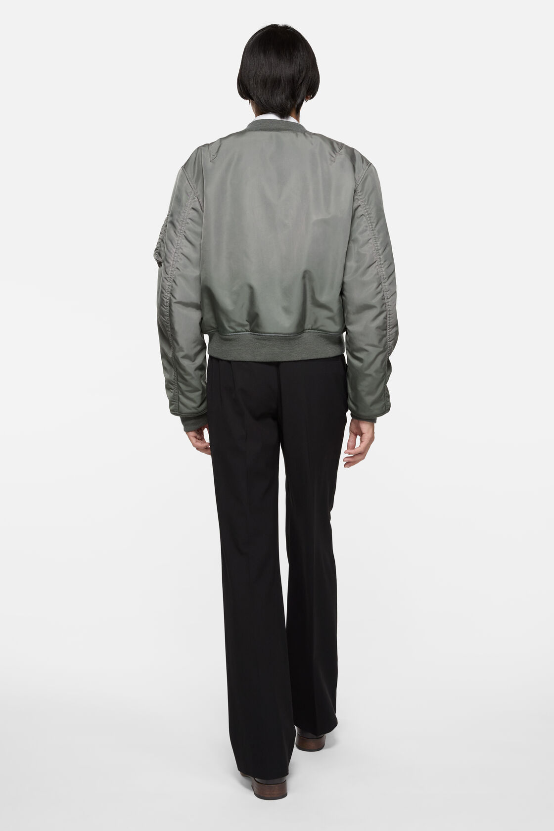 Washed bomber jacket, Stone grey, 2000x