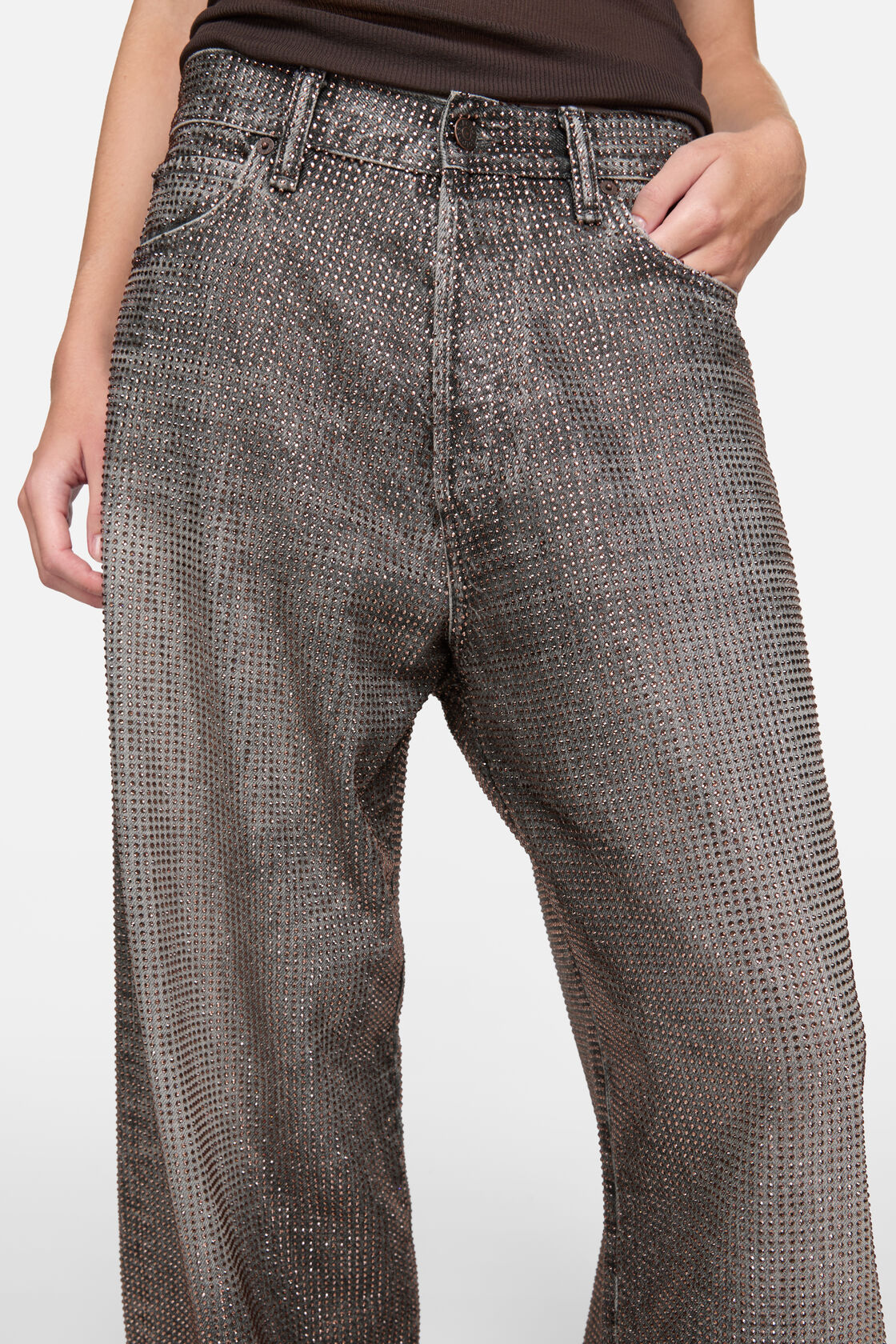 Loose rhinestone jeans &ndash; 1981, Washed Black, 2000x