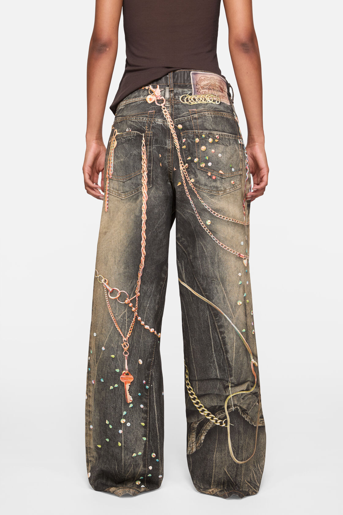 trompe-l&rsquo;&oelig;il jeans - loose fit, Black/multi, 2000x