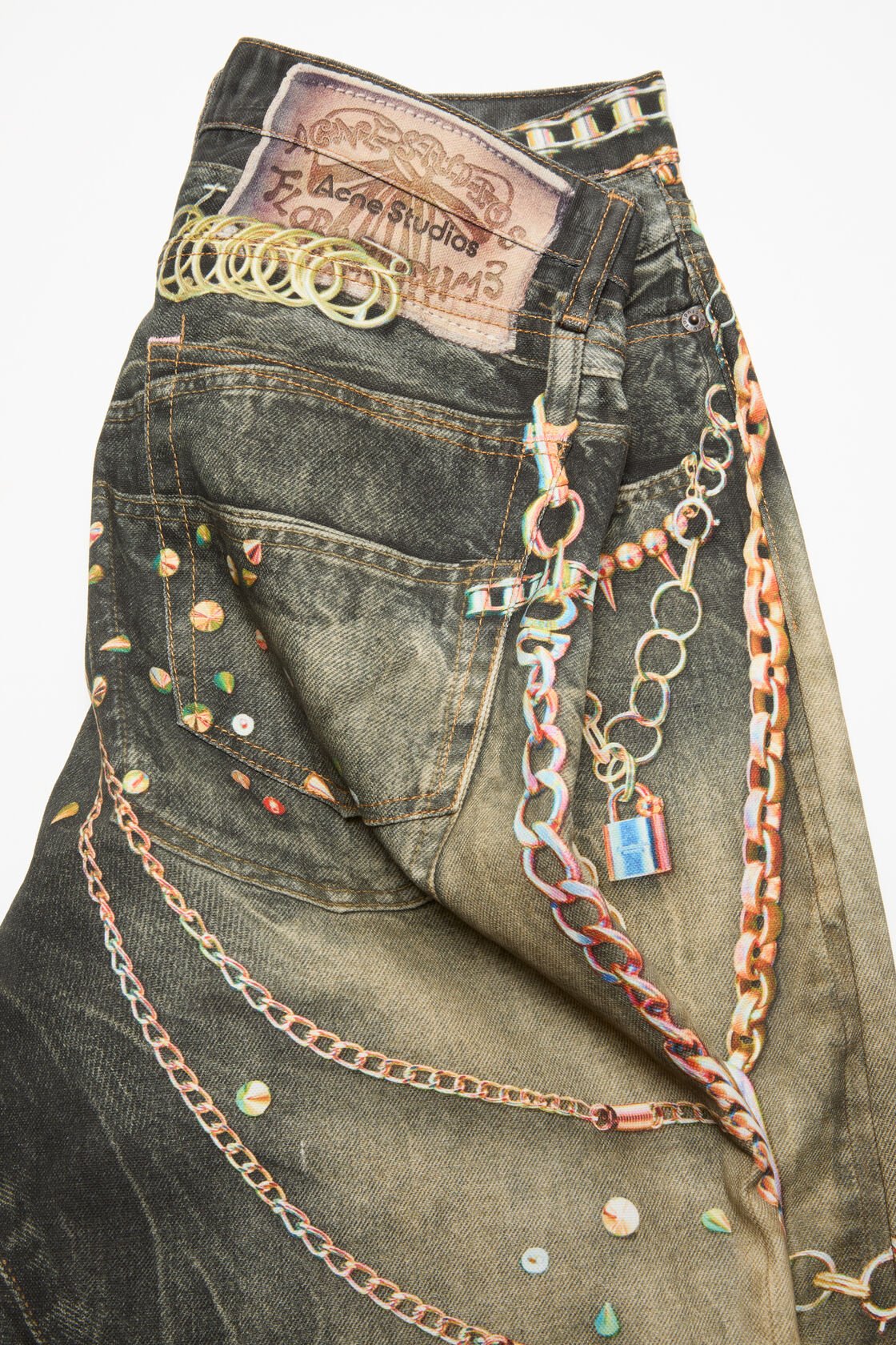 trompe-l&rsquo;&oelig;il jeans - loose fit, Black/multi, 2000x