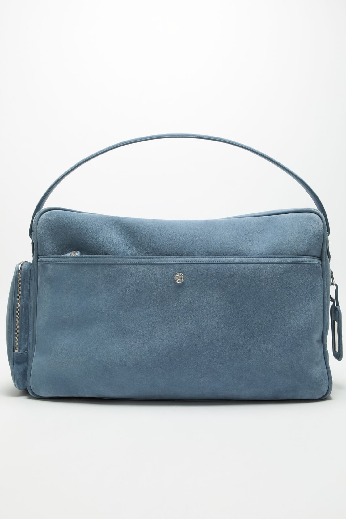 Camero Hotel Suede Shoulder Bag, Denim Blue, 2000x