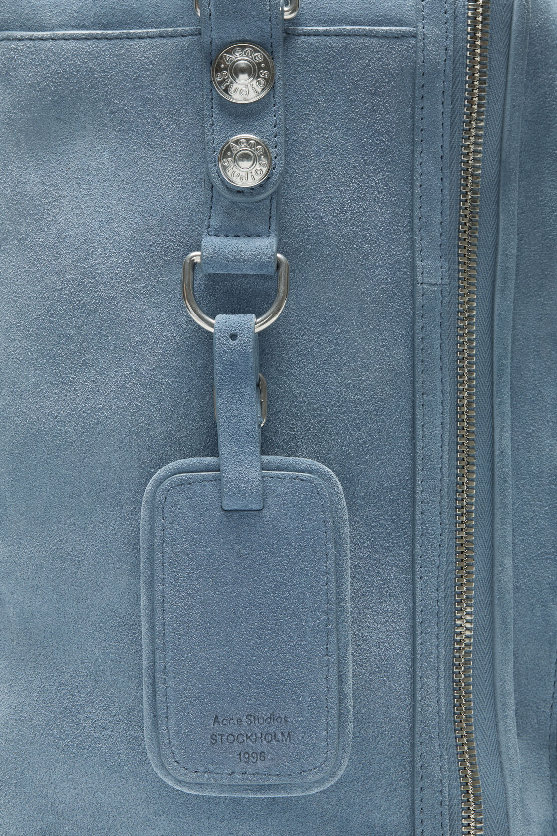 Camero Hotel Suede Shoulder Bag, Denim Blue, 2000x