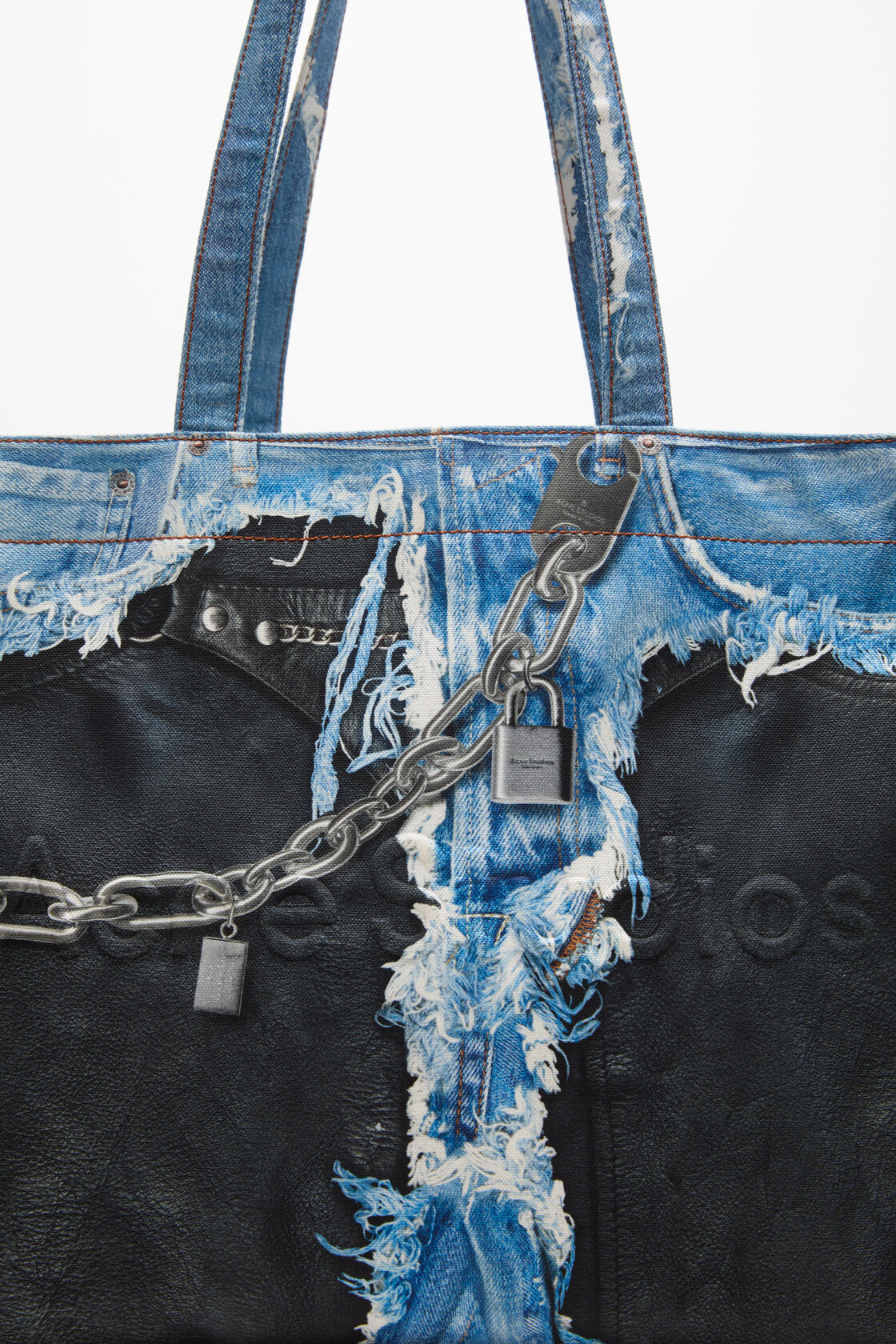 denim print tote, Mid Blue, 2000x