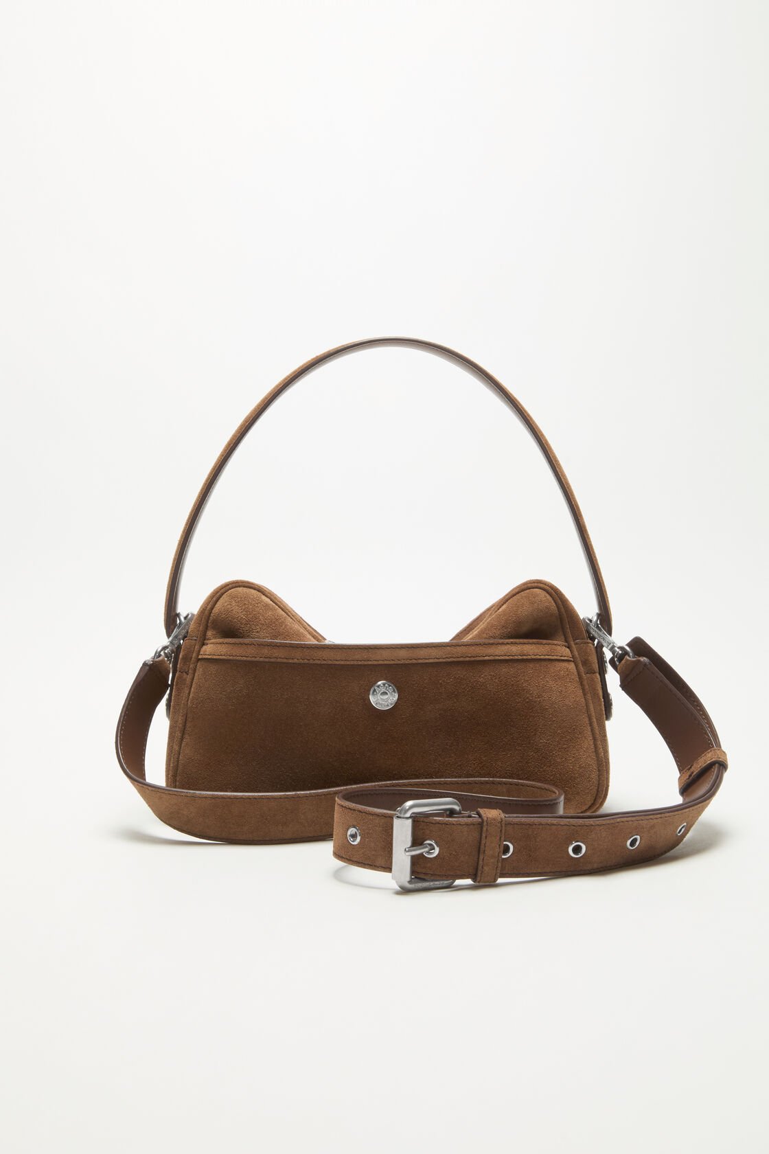 Camero Party Suede Bag, Cognac brown, 2000x