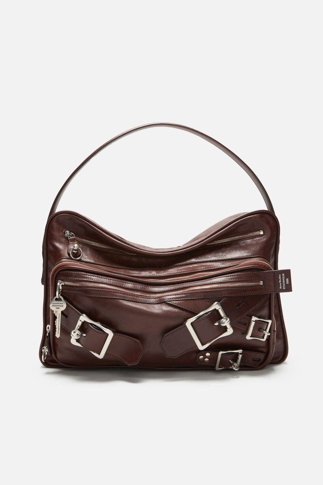 Camero Camera bag with buckles, Cognac brown, 2000x