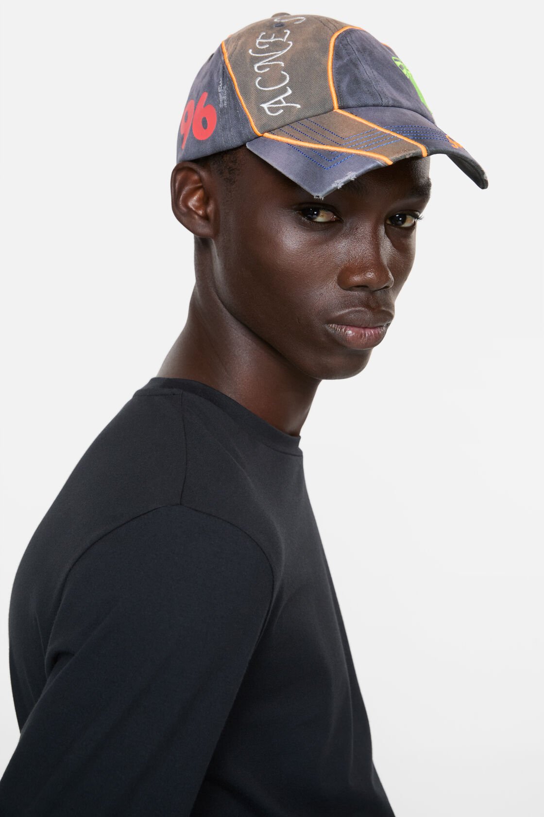 Embroidered logo cap, Black, 2000x