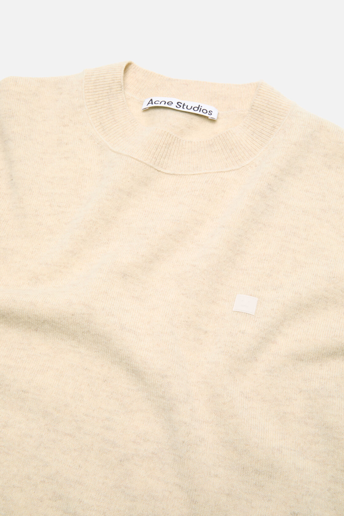 Crewneck sweater - Yak wool, Oatmeal melange, 2000x