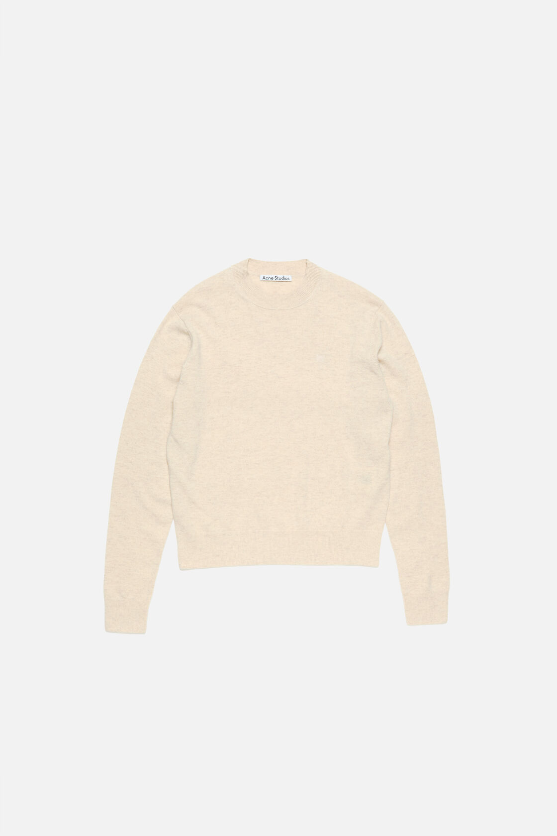 Crewneck sweater - Yak wool, Oatmeal melange, 2000x