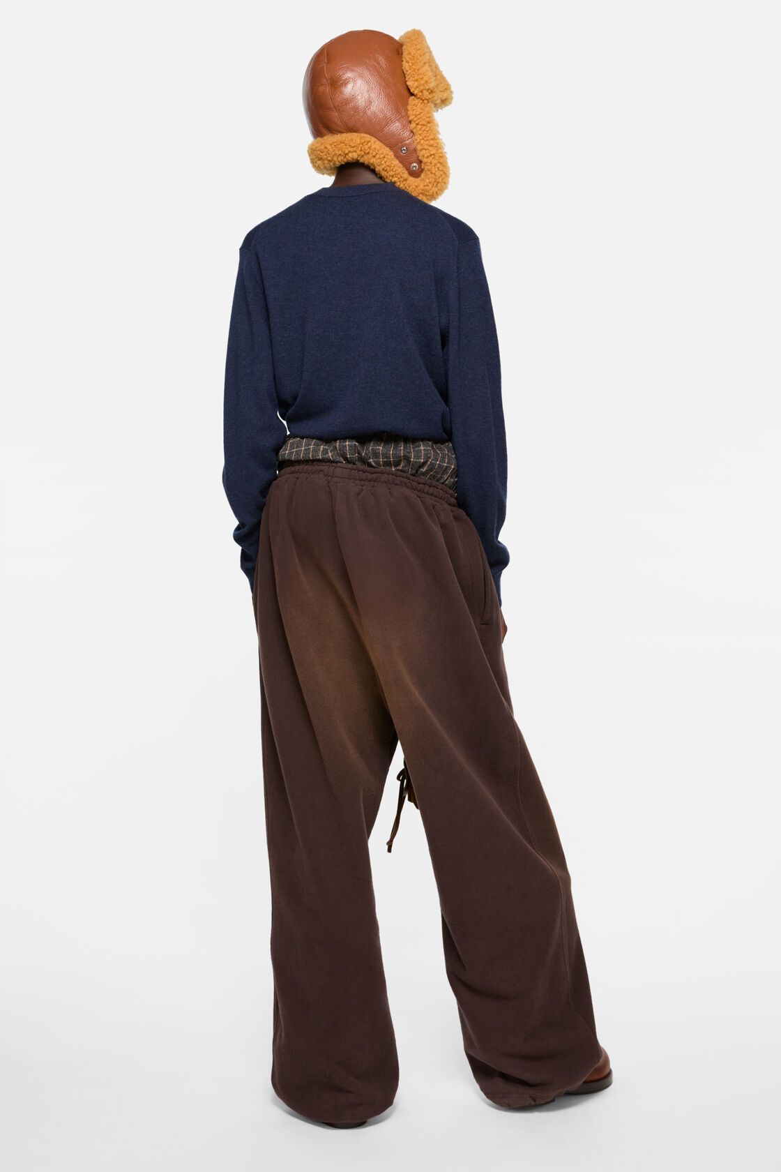 Crewneck sweater - Yak wool, Navy melange, 2000x