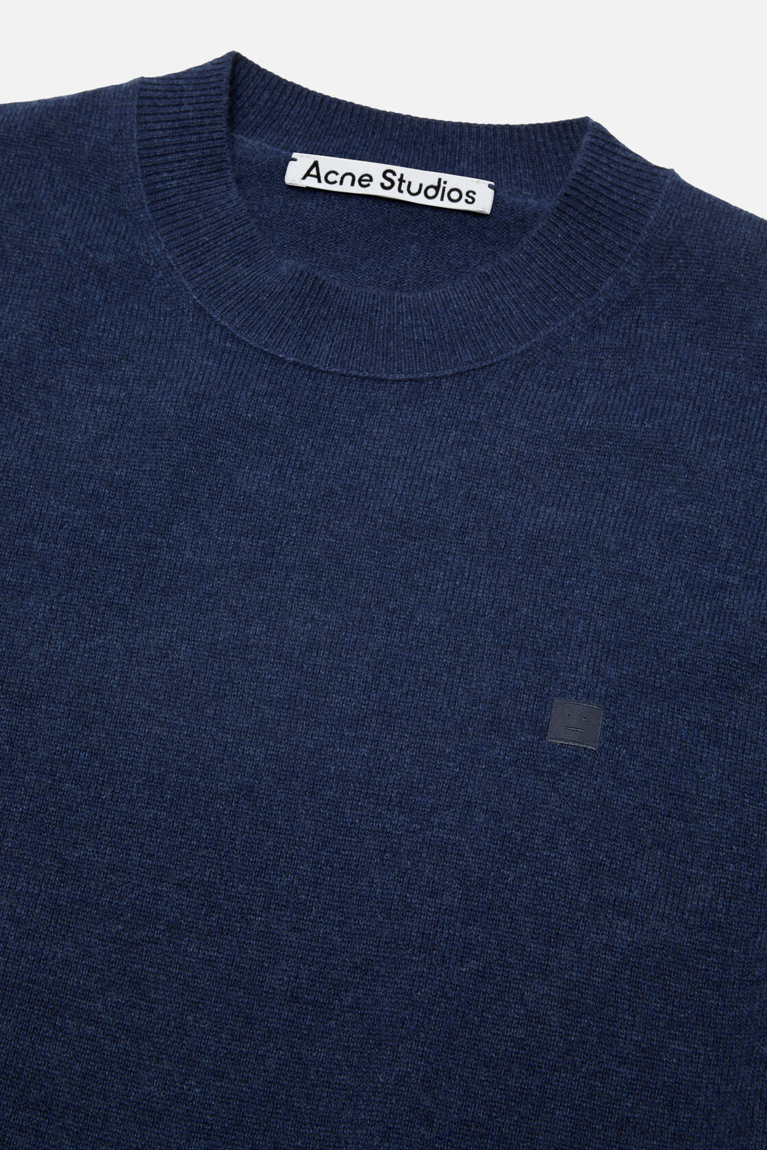 Crewneck sweater - Yak wool, Navy melange, 2000x