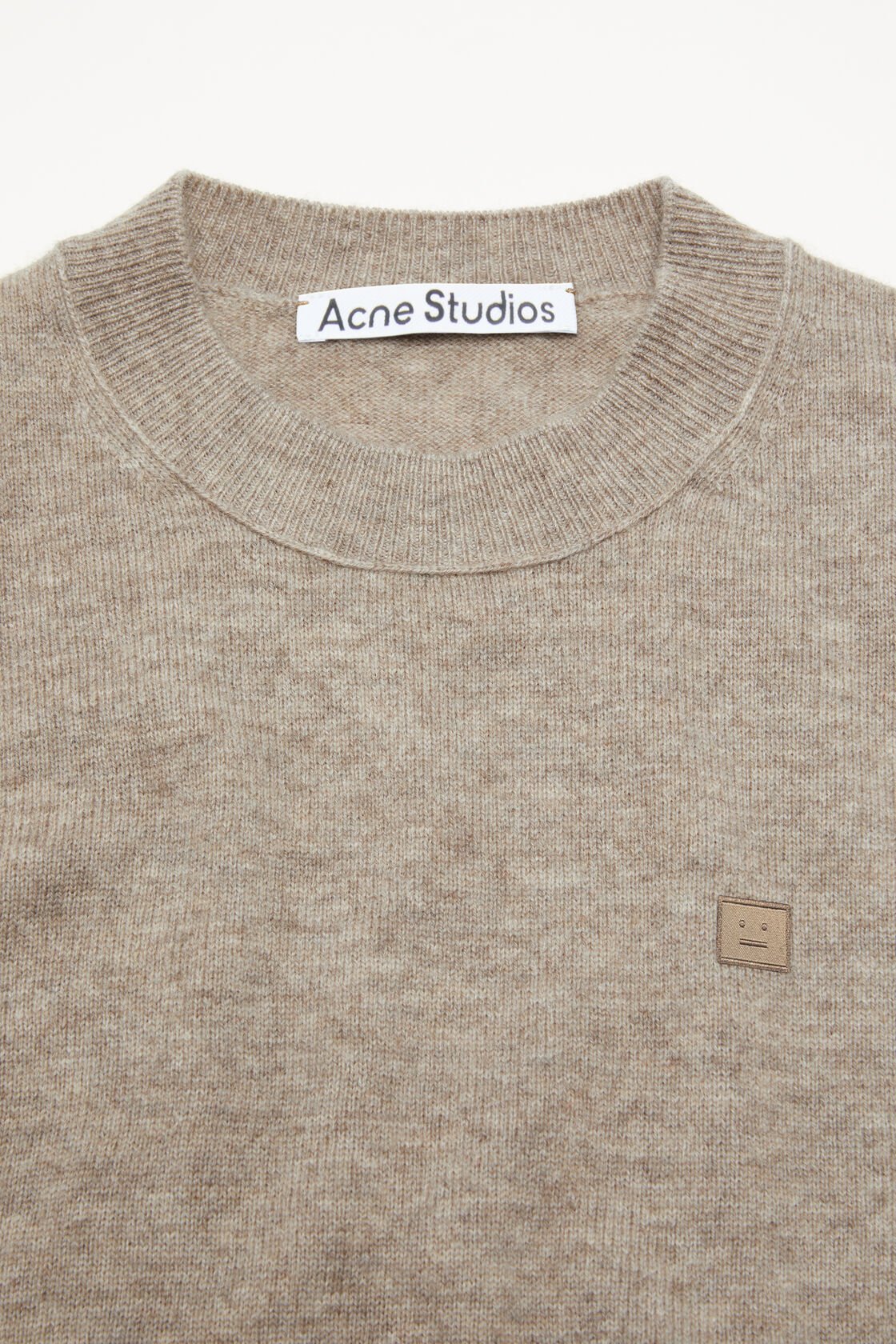Crewneck sweater - Yak wool, Greige melange, 2000x