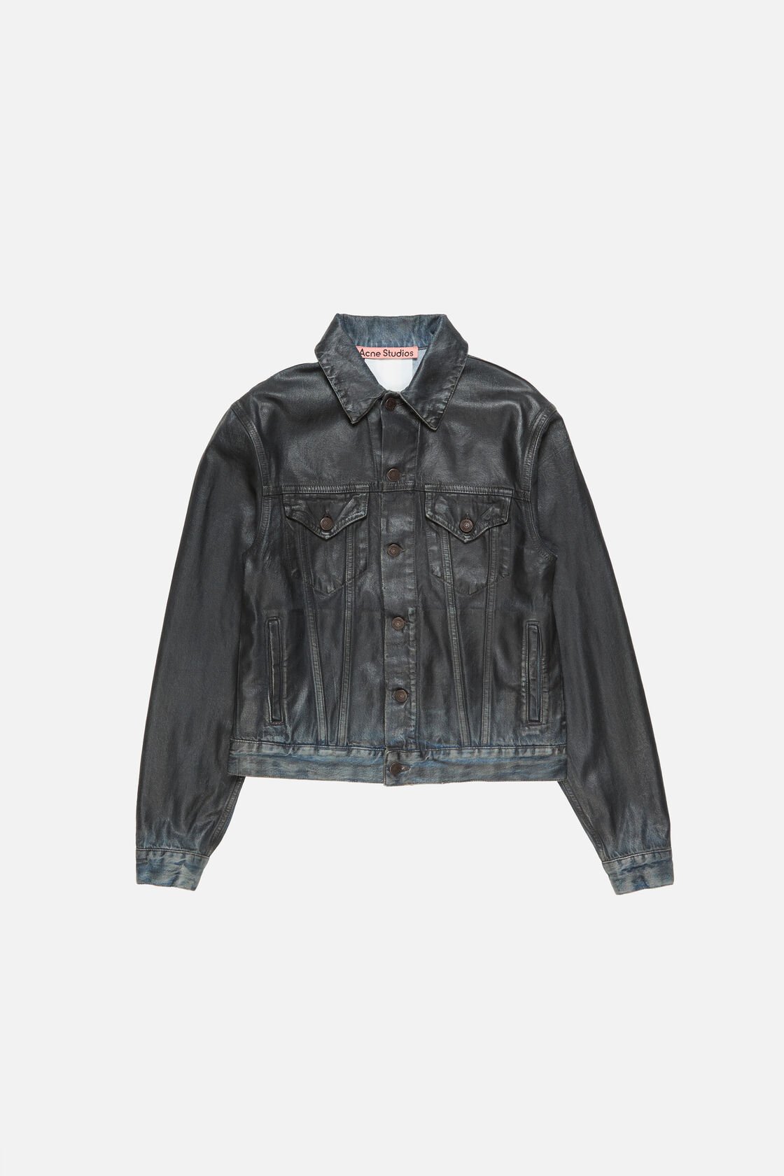 Coated denim jacket, Black, 2000x