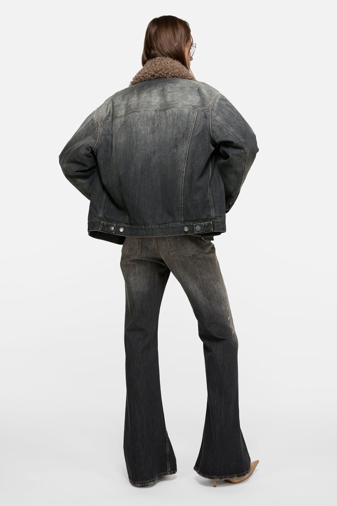 Washed denim jacket, Black, 2000x