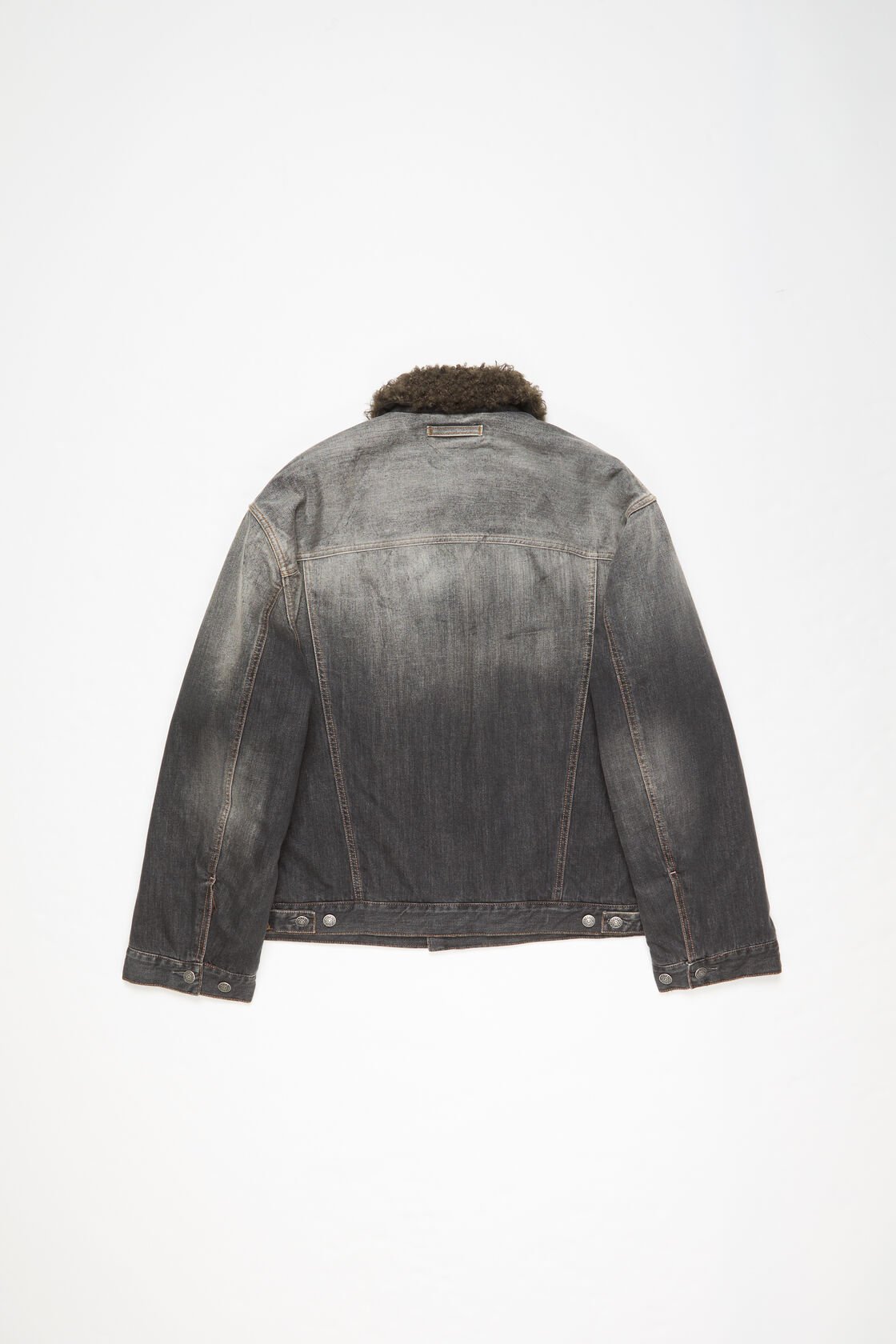 Washed denim jacket, Black, 2000x