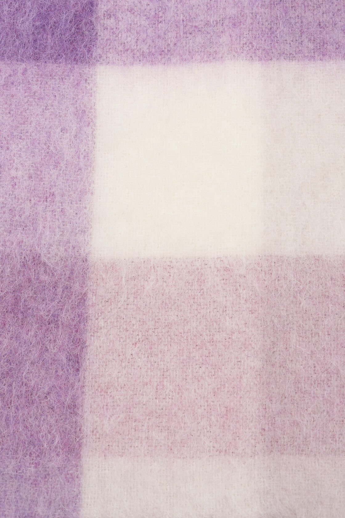 Mohair checked scarf, Lilac/white, 2000x