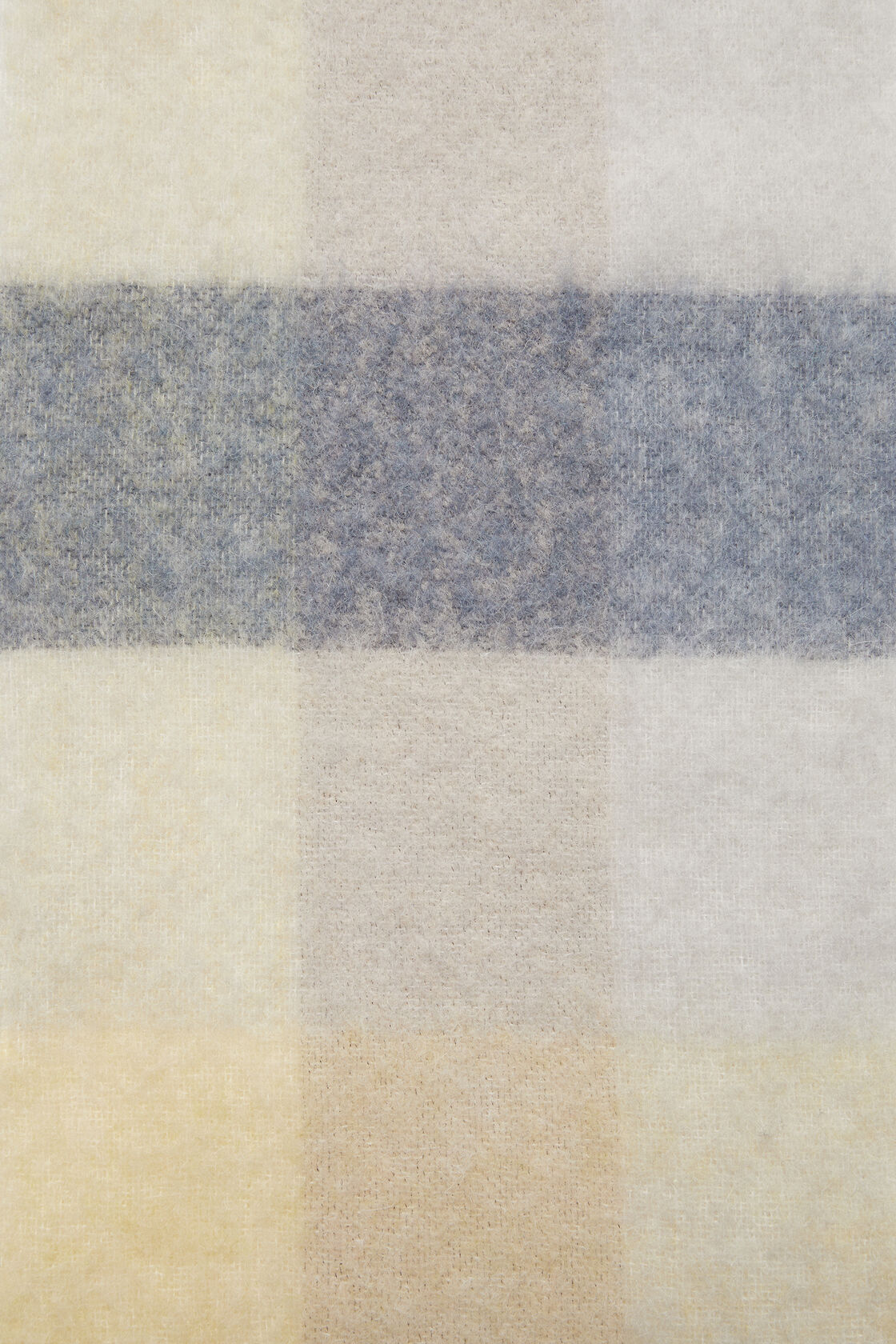 Mohair checked scarf, Vanilla/beige/lavender, 2000x