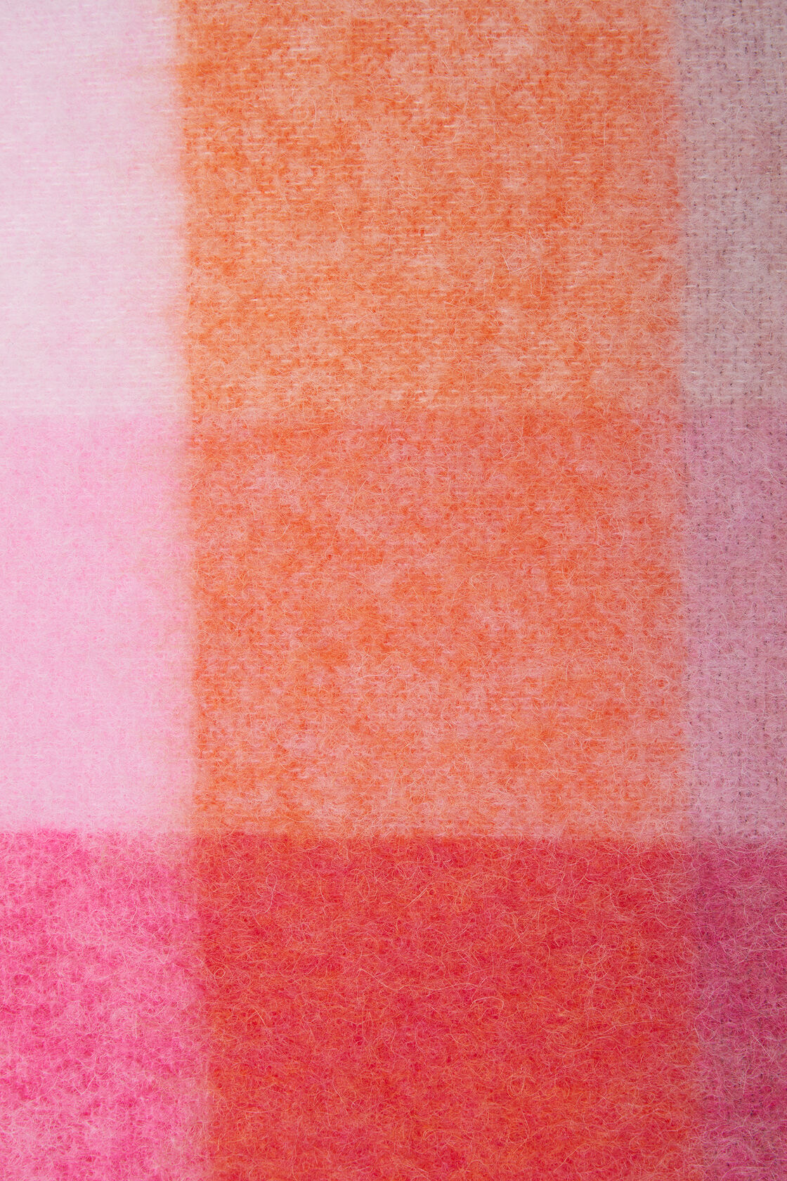 Mohair checked scarf, Pink/Fuchsia/White, 2000x