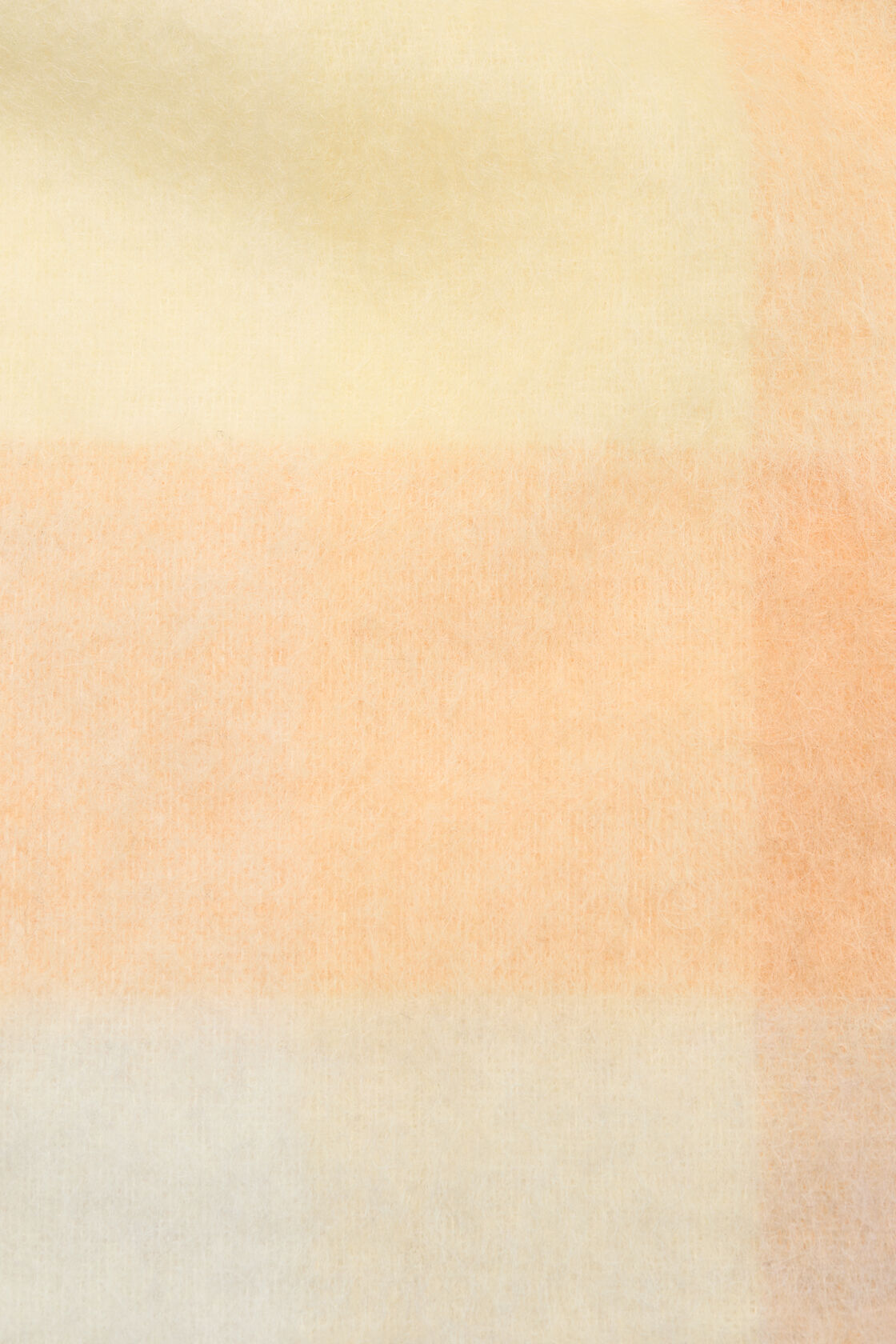 Mohair checked scarf, Peach/White/Beige, 2000x