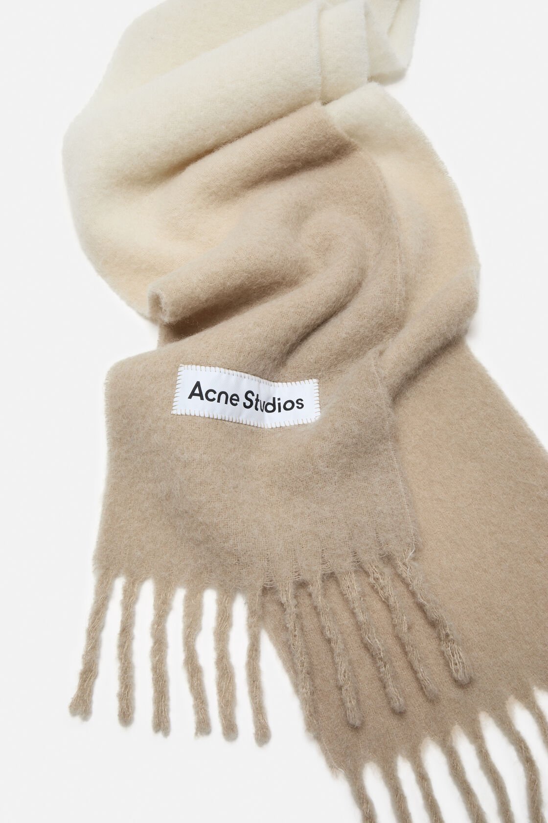 Two-tone wool scarf, Light beige, 2000x