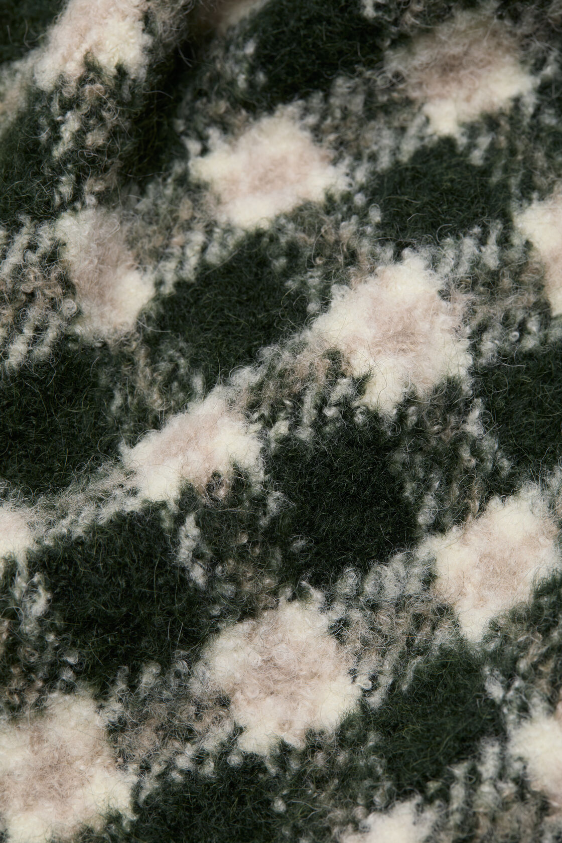 Checked logo scarf, Green/white, 2000x