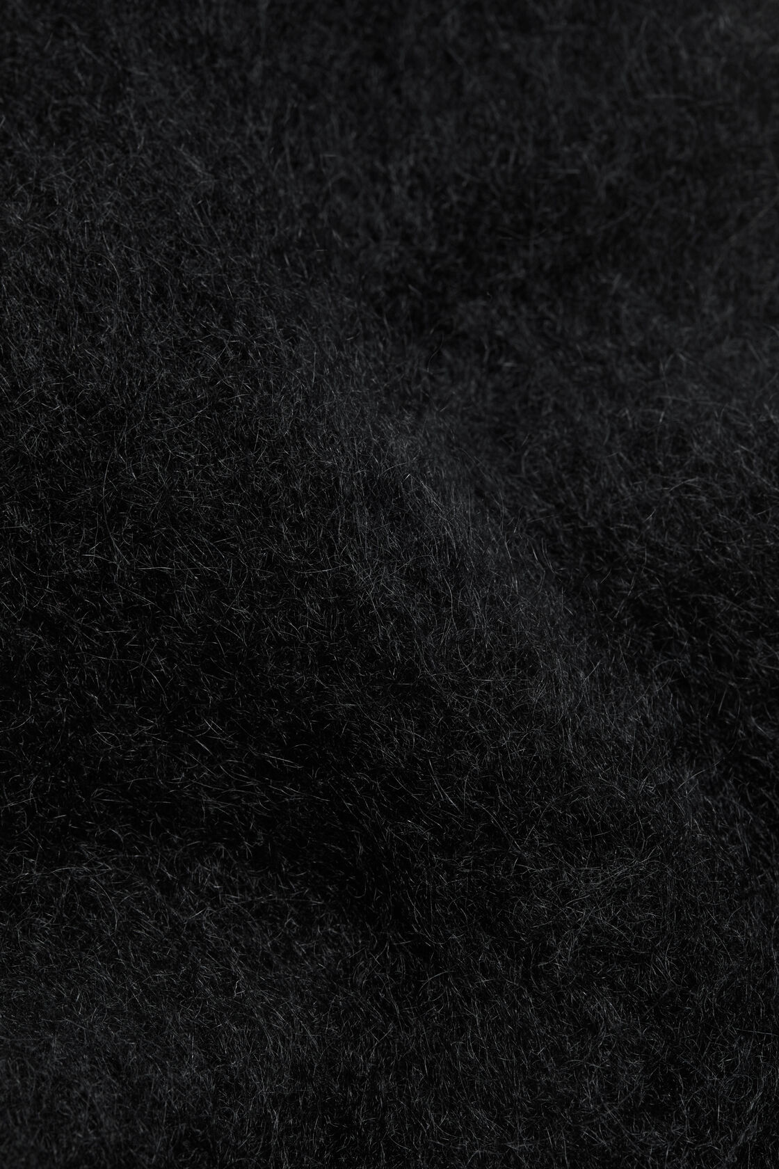 Wool scarf with logo, Black, 2000x