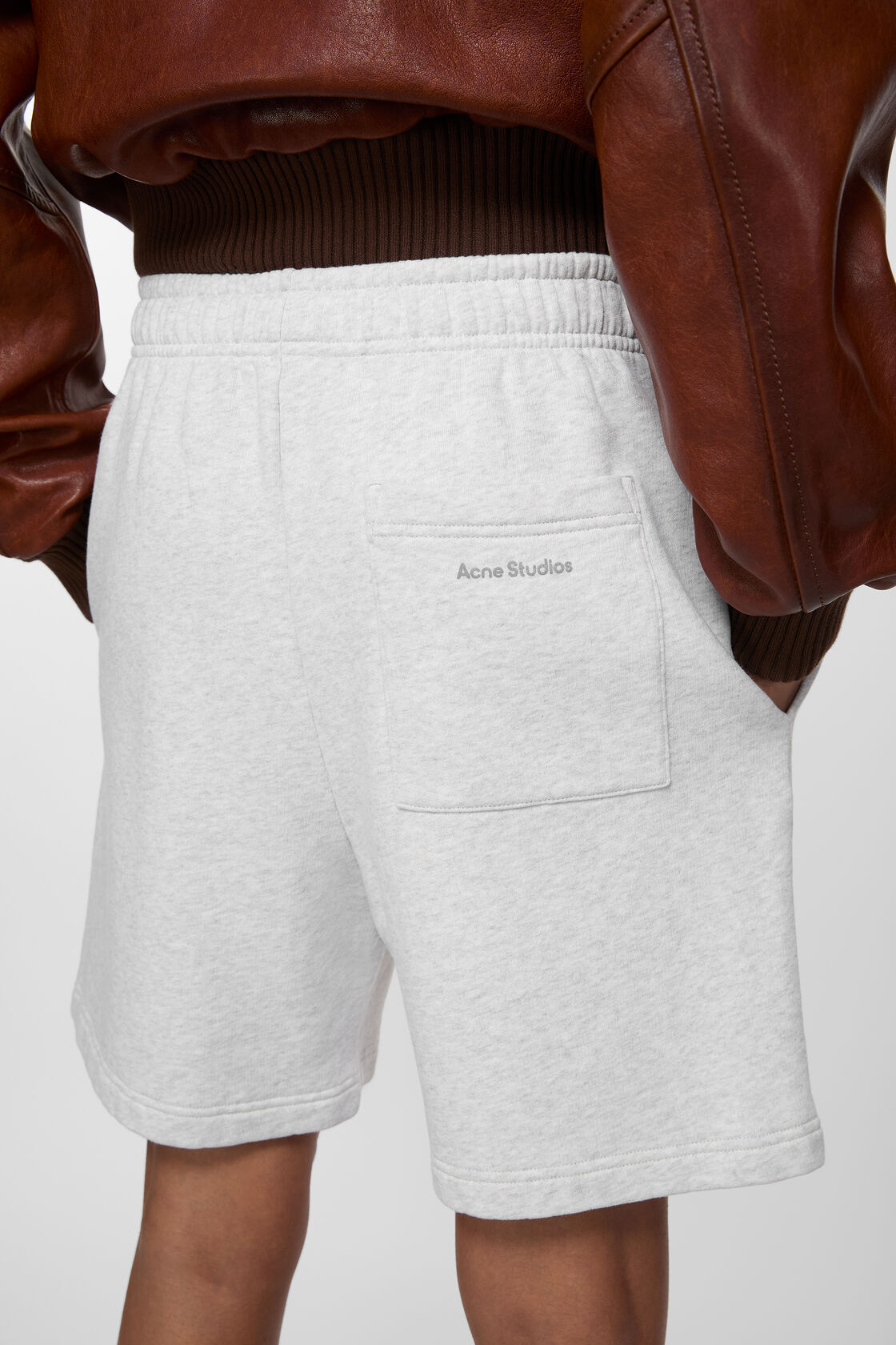 Cotton shorts, Pale Grey Melange, 2000x