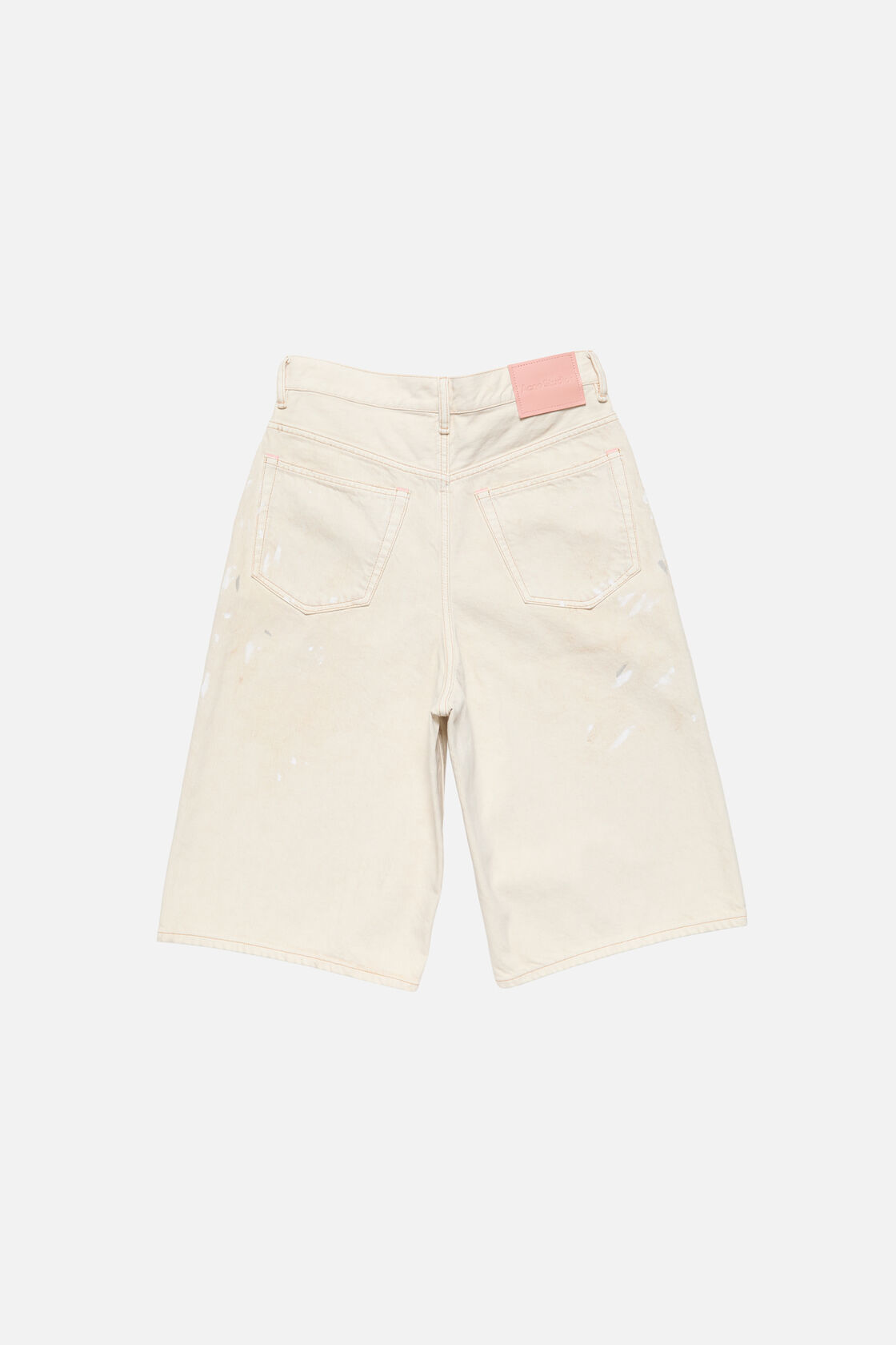 Stained denim shorts, White, 2000x