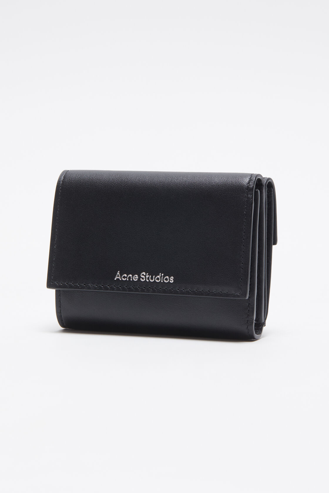 Trifold leather wallet, Black, 2000x