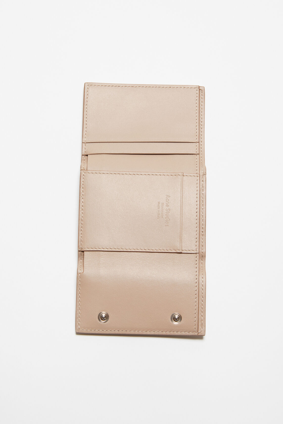 Trifold leather wallet, Taupe beige, 2000x
