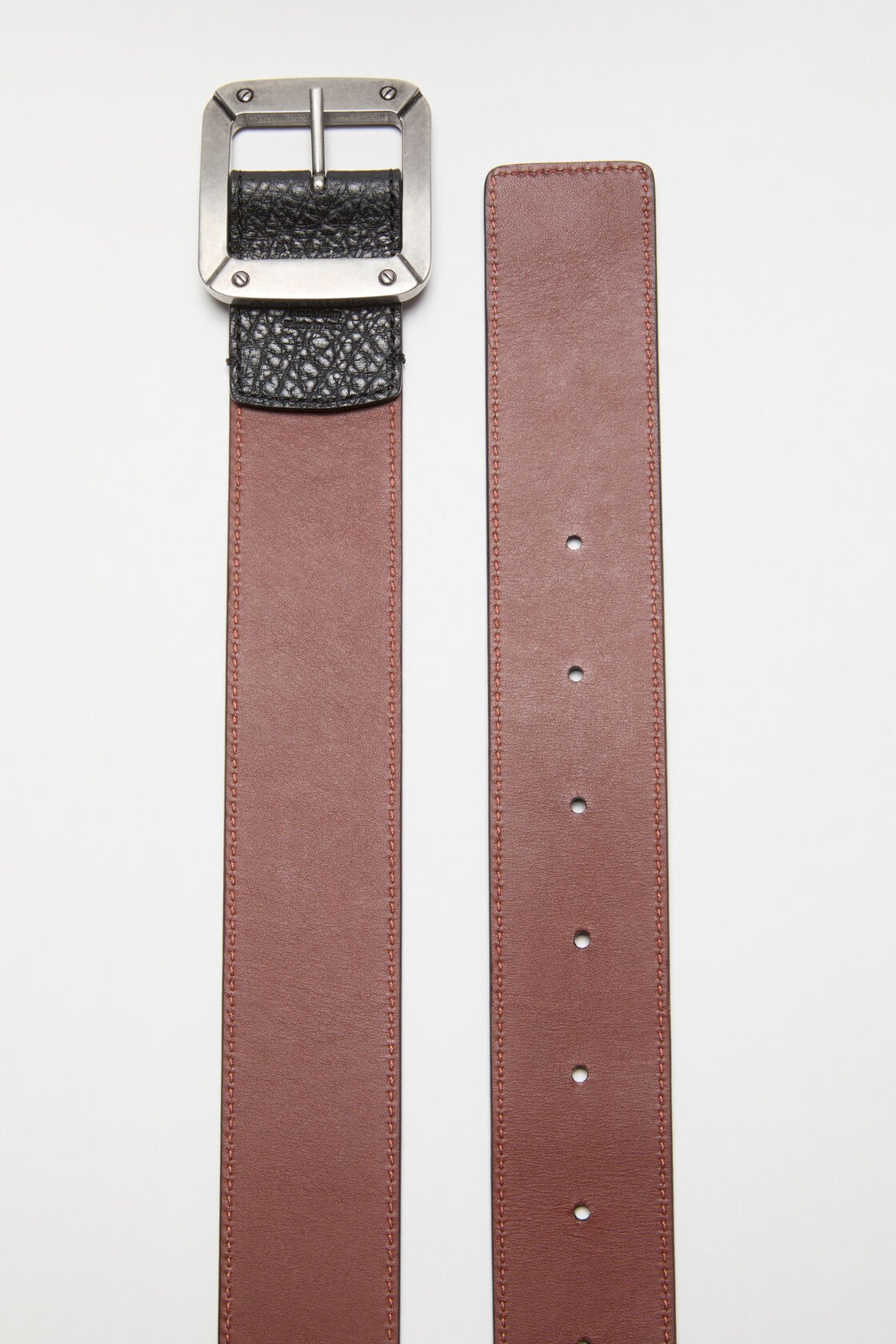 Reversible leather belt, Black/brown, 2000x